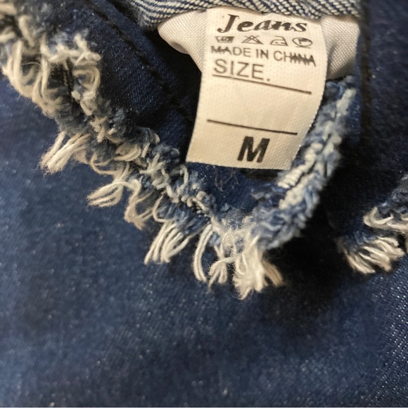 Fashion Sexy Lounge Distressed Patchwork High Waist Jeans - Size Medium - Picture 8 of 9